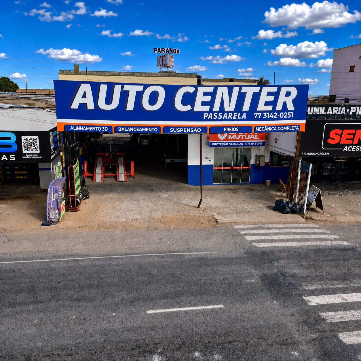 Fachada da Passarela Auto Center em Luís Eduardo Magalhães
